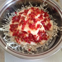 剁椒金针豆腐的做法图解3