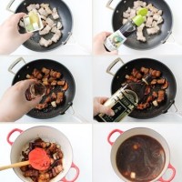 东北经典美味炖菜干豆角红烧肉的做法图解3