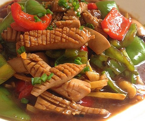 双椒爆炒腰花——无异味,超级爽脆。的做法