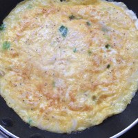 虾苗煎鸡蛋的做法图解5