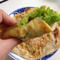 鸡蛋灌饼卷培根的做法图解16
