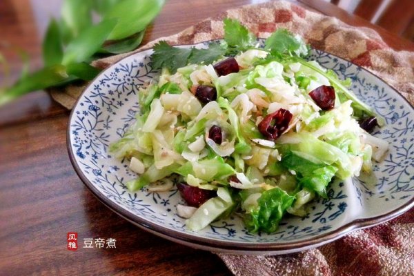 虾拌菜的做法