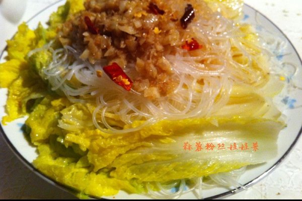 蒜茸粉丝娃娃菜的做法