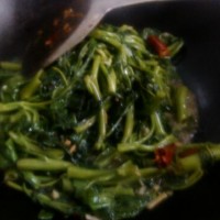 炝炒空心菜(藤菜,钢管菜)的做法图解5