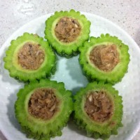 #十二道锋味复刻# 鲜肉虾蓉酿苦瓜的做法图解5