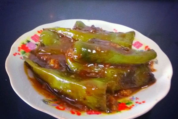 虎皮青椒酿肉的做法
