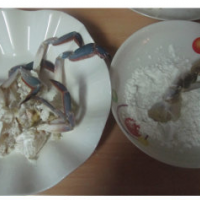 姜葱炒梭子蟹的做法图解3