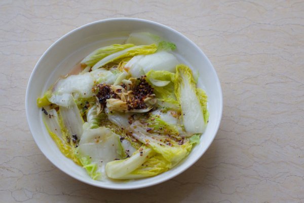 响油娃娃菜的做法