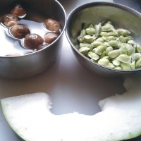 毛豆子炒冬瓜的做法图解1