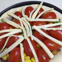玉米培根披萨的做法图解7