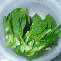 上海青炒肉的做法的做法图解1