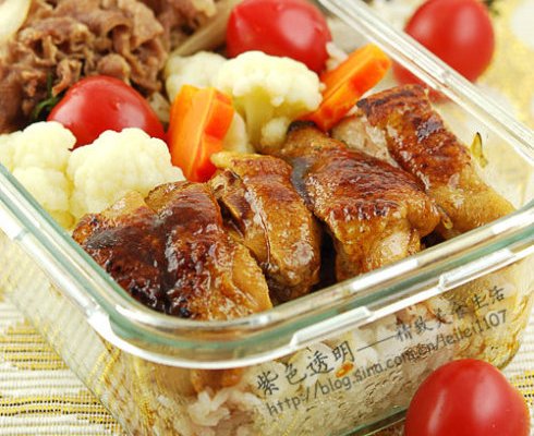 煎鸡and肥牛双拼饭的做法