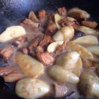 五香腩肉炆慈菇的做法图解4