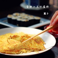 土豆丝五彩蛋饼的做法图解12