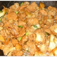 花菜烧肉的做法图解6