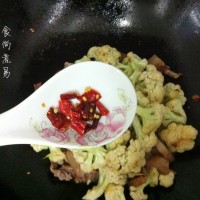 肉片干椒炒花菜的做法图解9
