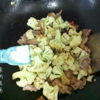 肉片干椒炒花菜的做法图解11