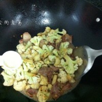 肉片干椒炒花菜的做法图解12