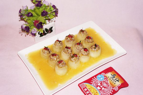 金汤榨菜肉糜镶冬瓜—乌江榨菜的做法