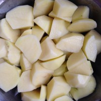 土豆芸豆炖肉的做法图解2