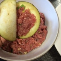 鱼香茄饼的做法图解3
