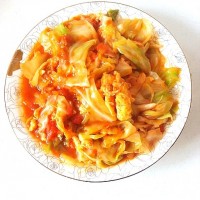 卷心菜炒西红柿鸡蛋的做法图解11