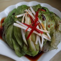 爽口的白灼生菜的做法图解5