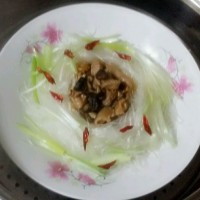蒸粉丝香菇鸡肉的做法图解7