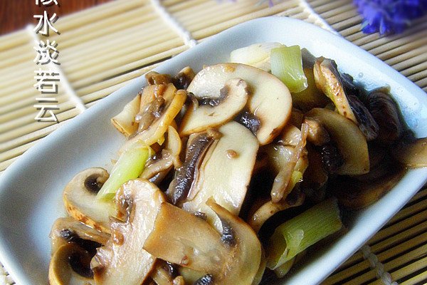 葱爆蚝汁口蘑的做法