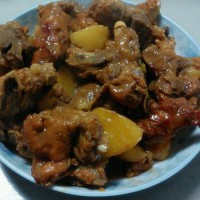 排骨土豆粘卷子~的做法图解19