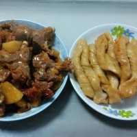 排骨土豆粘卷子~的做法图解20