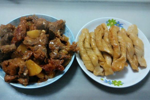 排骨土豆粘卷子~的做法