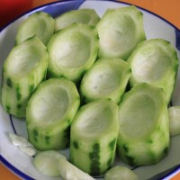 金银蒜粉丝蒸丝瓜的做法图解4