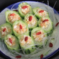 金银蒜粉丝蒸丝瓜的做法图解8