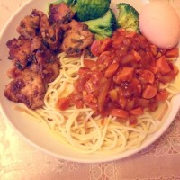 增肌营养餐—蒜香煎鸡胸意大利面的做法图解4