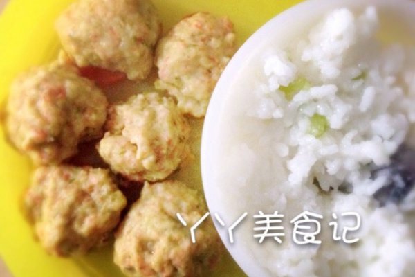 辅食之稀饭配胡萝卜牛肉丸子的做法