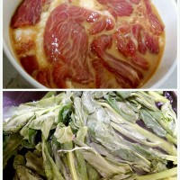 私房 . 芥兰炒牛肉的做法图解1
