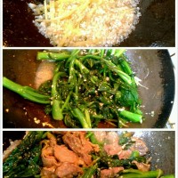 私房 . 芥兰炒牛肉的做法图解4