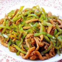 胖胖快手晚餐青椒肉丝的做法图解10