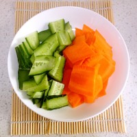 多彩杏鲍菇的做法图解2