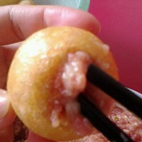 油面筋塞肉的做法图解3