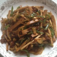 青椒榨菜肉丝炒香干--乌江榨菜的做法图解7