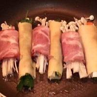 橘色厨房培根金针菇(菜卷)的做法图解7