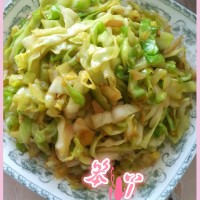 素炒包菜的做法图解3