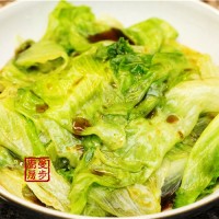 曼步厨房蚝油生菜的做法图解6