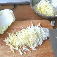 白菜肉丝汤年糕的做法图解5