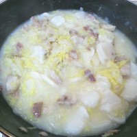 白菜肉丝汤年糕的做法图解12
