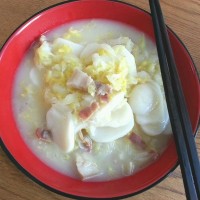 白菜肉丝汤年糕的做法图解13