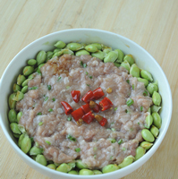 毛豆蒸肉饼的做法图解6