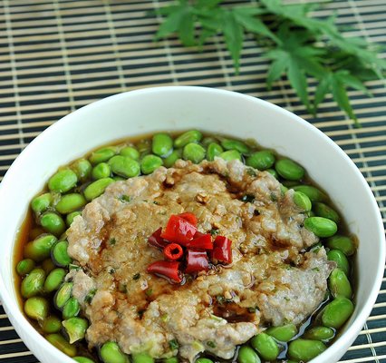 毛豆蒸肉饼的做法